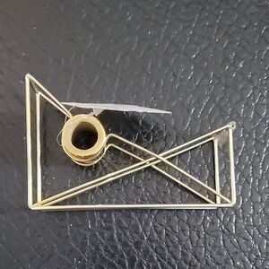 Geometric Gold Brooch